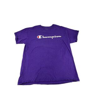 Champion Purple Graphic T-Shirt XL Mens Authentic Athletic Casual Cotton Comfort